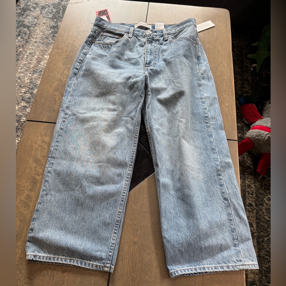 Denim Forum the 90s Iggy Low Rise Straight Cropped Jean - Sz 27